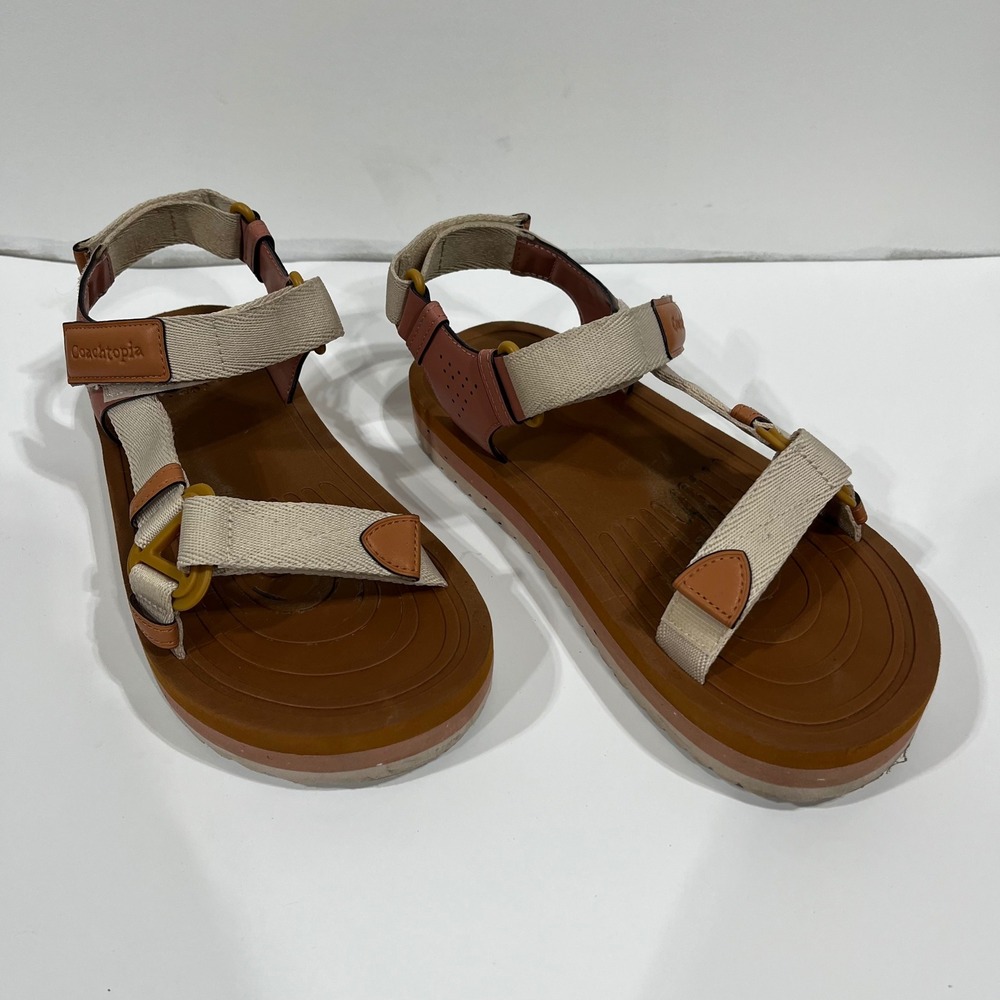Coachtopia Strappy Sport Sandals Platform Adjustable Slides Womens 9 Open Toe - Picture 3 of 15